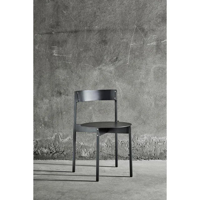 Brugola black chair by Mingardo Dimensions: D48x W53 x H75 cm Materials: Varnished iron frame with brass hex screws. Last...