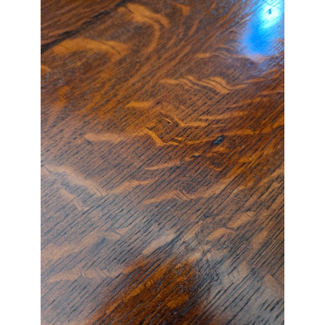 Antique English Table Drop Leaf Gateleg Barley Twist Oak Medium End Table Oval For Sale - Image 12 of 17