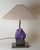 Amethyst Table Lamp in Brass with Silk Lampshade, 1970s For Sale - Image 17 of 18