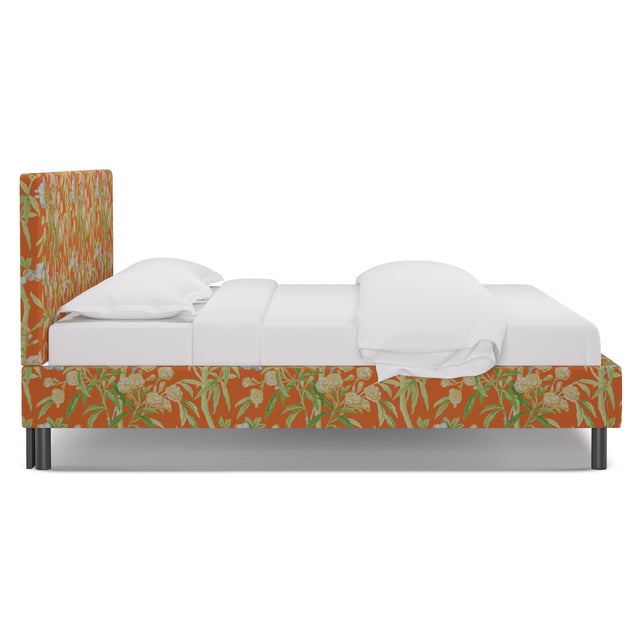King Tailored Platform Bed in Mandarin Lanai By Scalamandre Chairish
