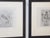 These drawings by Neal Beckerman are chalk over distressed photos. They measure 15"H x 14.75"W.