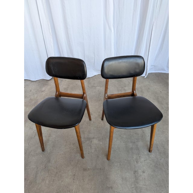 Mid-Century Modern Vintage Dining Chair in Black Leather from Stol Kamnik, 1970s For Sale - Image 3 of 18