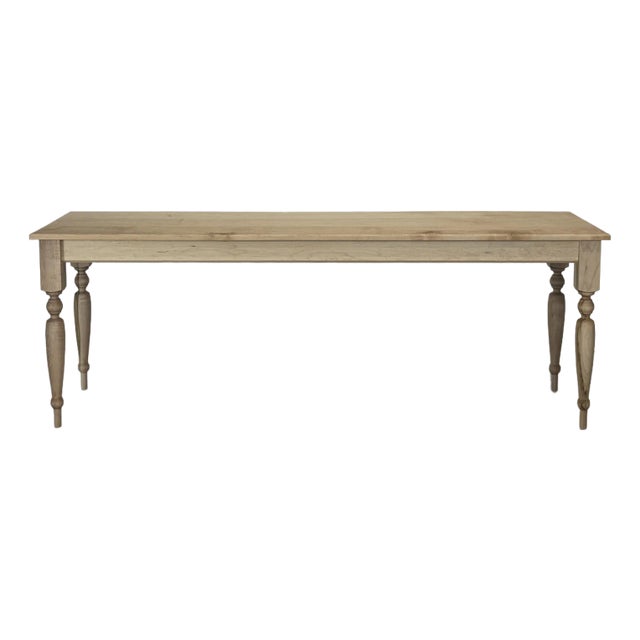Birds Eye Maple French Harvest Table For Sale