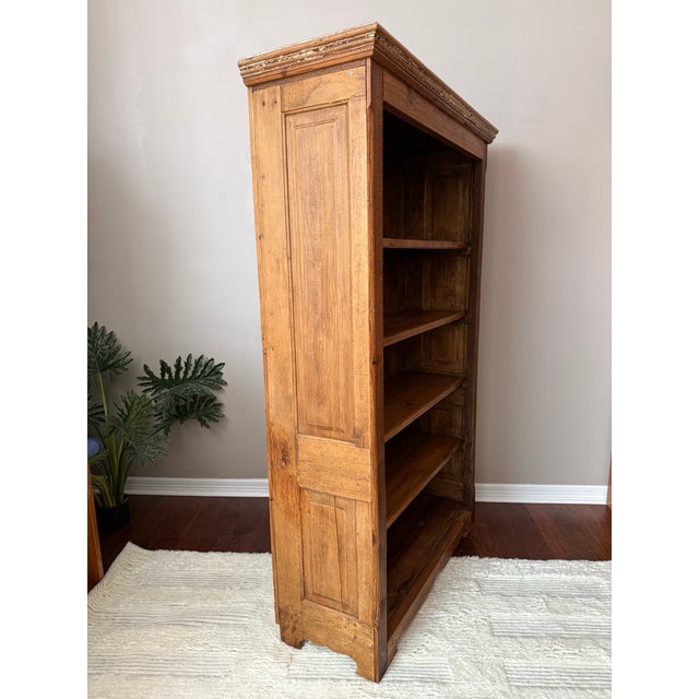 Vintage Rustic Solid Reclaimed Wood Farmhouse Bookcase For Sale - Image 4 of 11