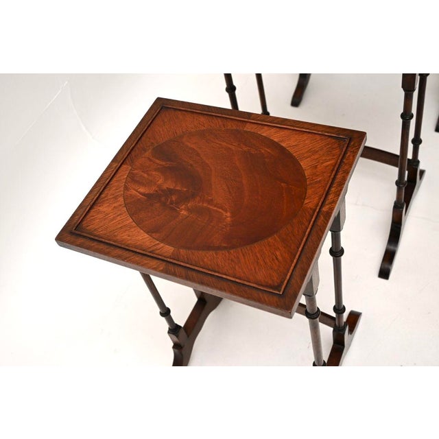 Vintage Georgian Style Nesting Tables, 1930, Set of 4 For Sale - Image 9 of 11