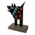 Mid 20th Century Memphis Style Fused Glass Cubist Dog For Sale