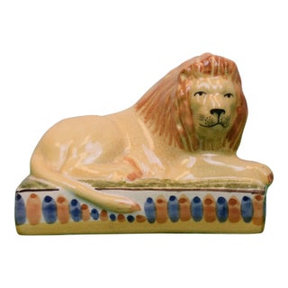 Staffordshire Recumbent Lion For Sale