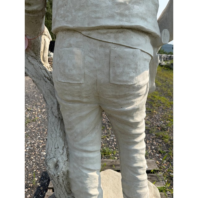 Monumental Cast Concrete Cowboy Western Gunslinger Sculpture - 80 Inches - Lifesize For Sale - Image 18 of 18
