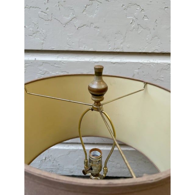 Vintage Colorful Striped Ceramic Lamps - a Pair For Sale In Los Angeles - Image 6 of 13