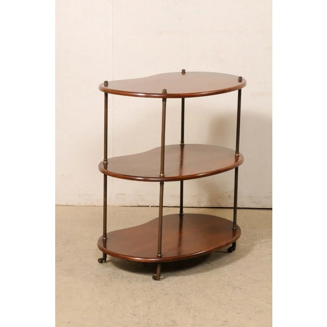 French 3-Tier Kidney-Shaped Table, Mid 20th For Sale In Atlanta - Image 6 of 12