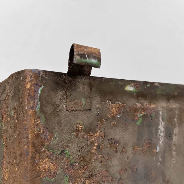 Green Metal Advertising Sign, Japan, 1950s For Sale - Image 8 of 11