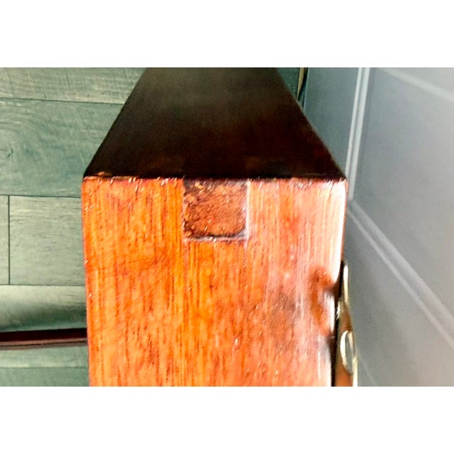 Vintage Chinese Solid Rosewood Oriental Wall Curio For Sale - Image 12 of 14