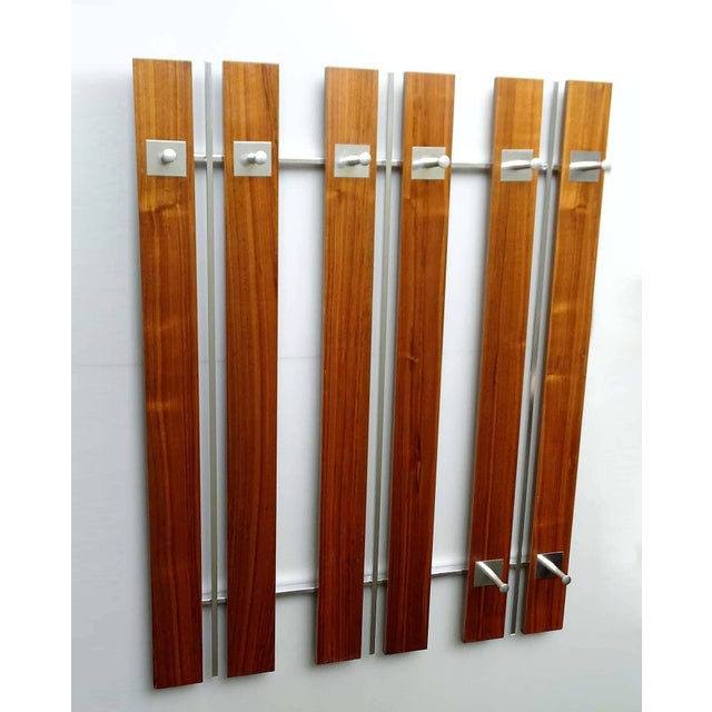 Mid-Century Modern Large Scandinavian Coat Rack in Teak For Sale - Image 3 of 12