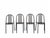 Model 222 Black Chairs by Robert Mallet Stevens for Ecart, France, 1980s, Set of 4 For Sale - Image 10 of 10