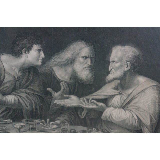 Antique Archibald L. Dick Leonardo Da Vinci Last Supper Engraving 49" For Sale - Image 11 of 18