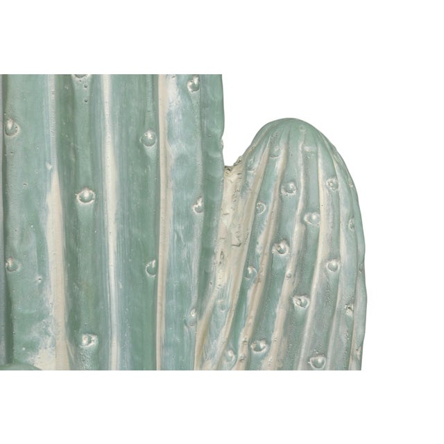 Green 1990s American Bon Art Cast Plaster Cactus Floor Lamp For Sale - Image 8 of 10
