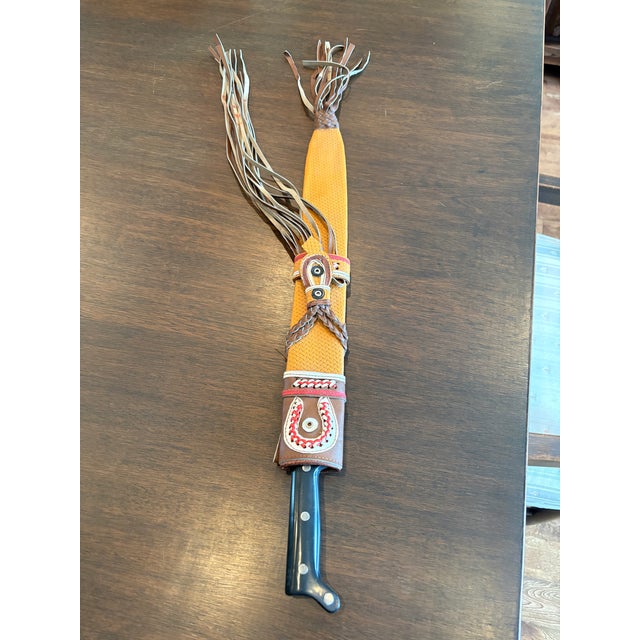 Spanish Machete Knife With Leather Sheath For Sale - Image 3 of 3