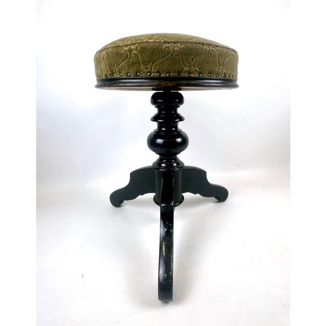 Antique Swivel Piano Stool, 1900s For Sale - Image 6 of 16