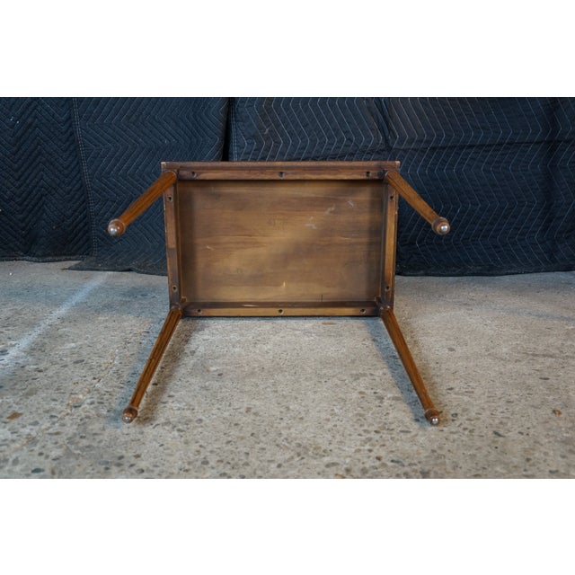 Mid Century French Louis XVI Style Crotch Walnut Nesting Tables Set of Three For Sale - Image 12 of 18