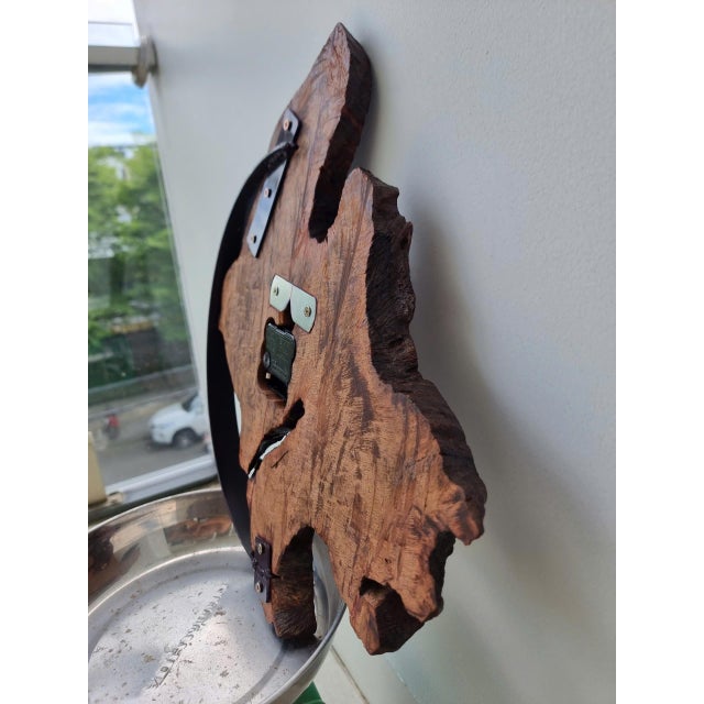 Moonlight Reverie – One-of-a-Kind Handcrafted Driftwood Wall Clock Sculpture For Sale - Image 16 of 18