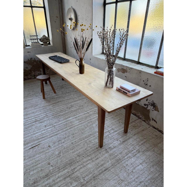 Pine and Oak Farmhouse Table, 1950s For Sale - Image 17 of 18