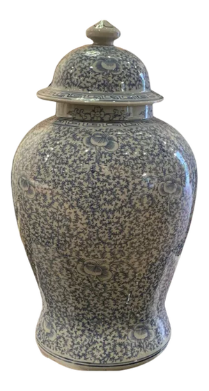 Chinese Landscape Porcelain Temple Jar