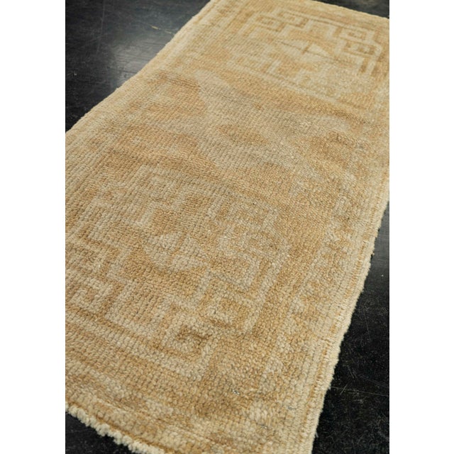 Textile Turkish Mini Rug Oriental Hand Knotted Vintage Rug 1'7" x 3'4" #21149 For Sale - Image 7 of 8