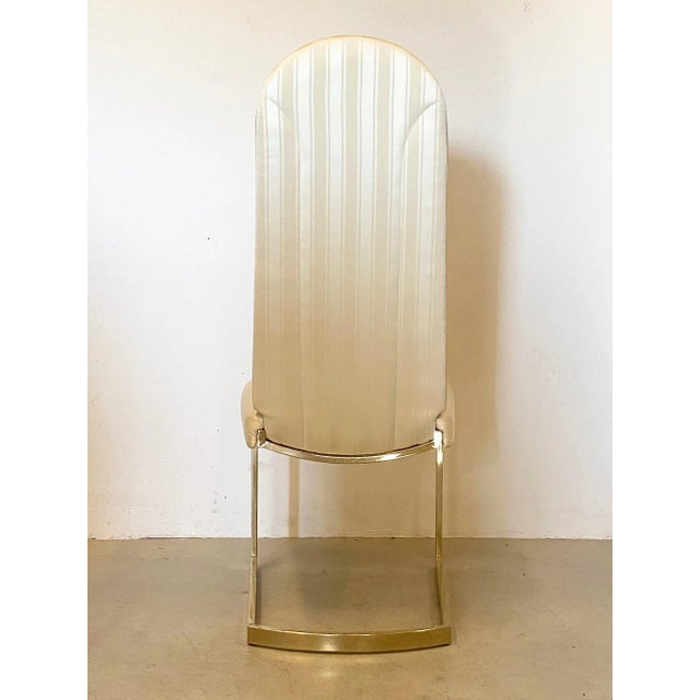Golden Metal Dining Chairs, 1980s, Set of 6 For Sale - Image 5 of 10
