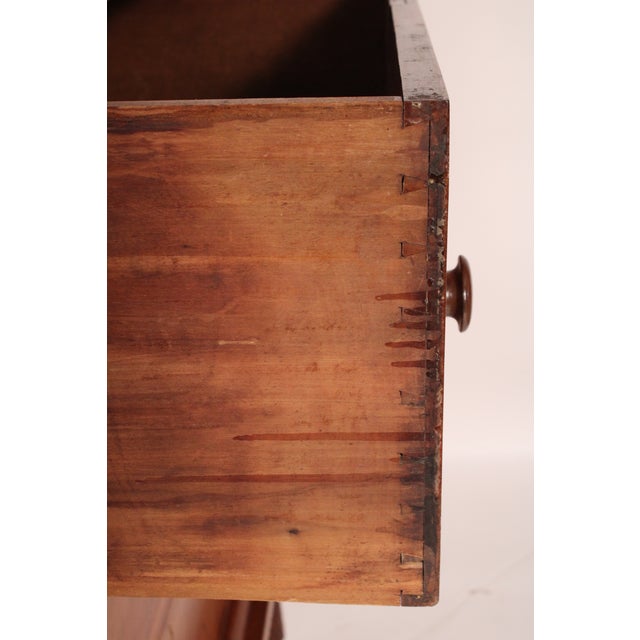 Early 19th Century American Empire Cherry Wood Chest of Drawers For Sale - Image 13 of 13