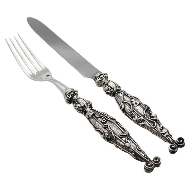 Metal Villa D’este Pieces in Silver Bronze or Gold Bronze by Richard Lauret, Set of 2 For Sale - Image 7 of 7