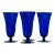 1930s Art Deco Style Cobalt Parfait Glass Stems- Set of 4 For Sale