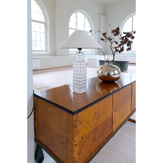 1960s Mid-Century Modern Bubble Crystal Table Lamp attributed to Carl Fagerlund for Orrefors, 1960s For Sale - Image 5 of 17