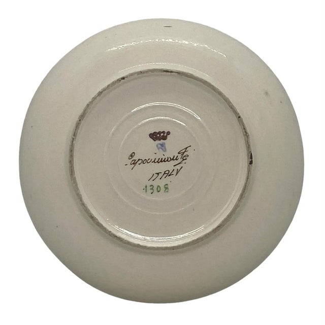 Vintage Capodimonte Italy Cherub Story Dish Bowl #1308 For Sale - Image 9 of 12