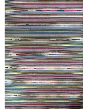 1970s Vintage Handwoven Swedish Style Flatweave Area Rug 7x9