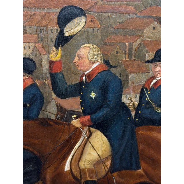 Large Mid 19th Century Oil Painting King George III Returning From Hunting Before Windsor Castle After James Pollard (1792–1867) For Sale - Image 4 of 18