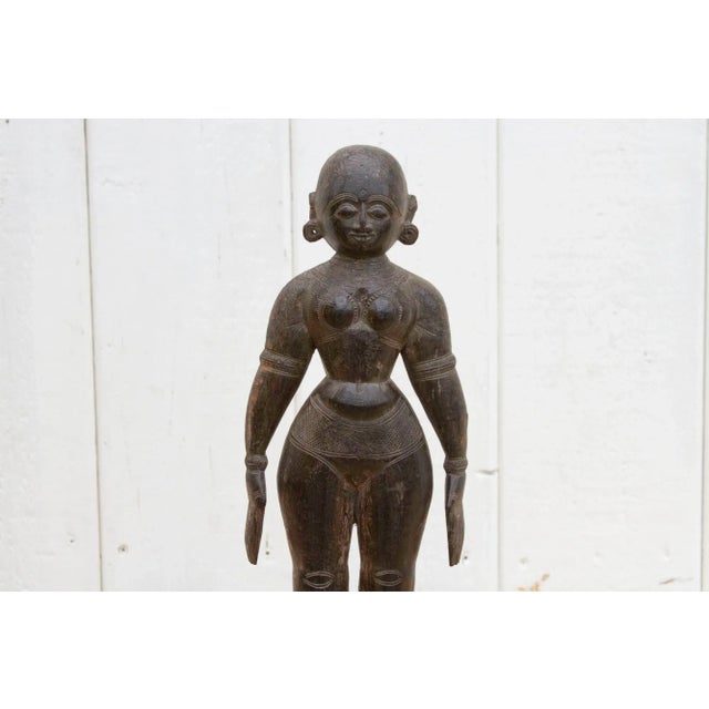 Antique Finely Carved Indian Statue For Sale - Image 11 of 13