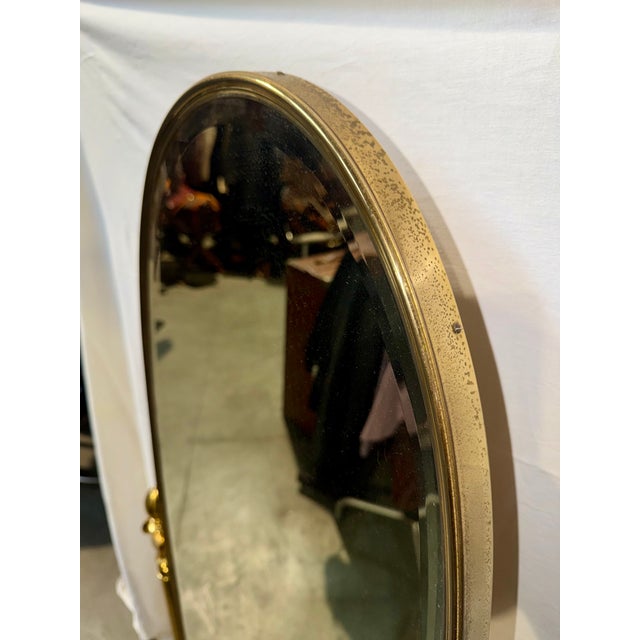 Antique Gilded Bronze Mirror with Pedestal, 1950s For Sale - Image 12 of 14