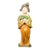 Chinese Court Lady Statue with Egg and Spinach Pattern Kimono and Holding a Dog For Sale