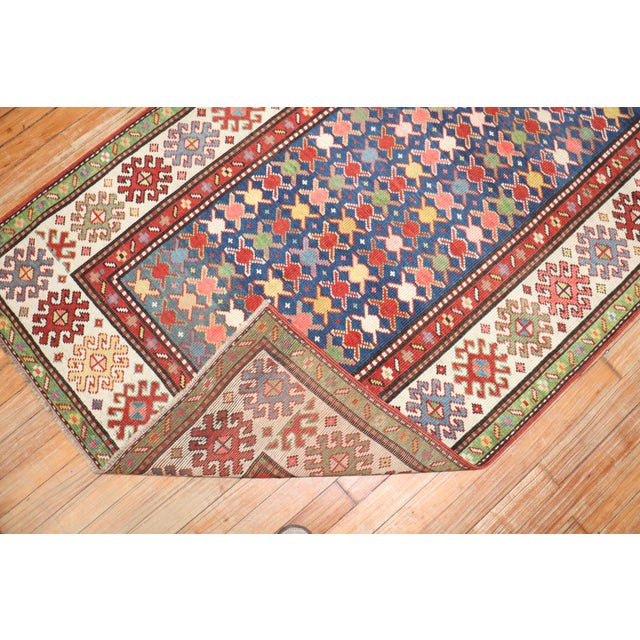 Caucasian Kuba Small Antique Runner For Sale - Image 14 of 18