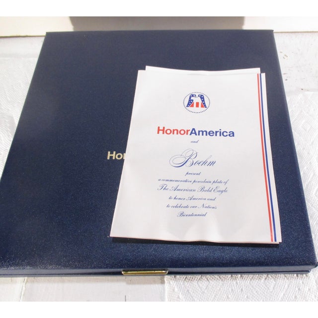 Boehm Porcelain Bicentiennal Plate 1976 For Sale - Image 9 of 9