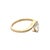 Modern 18k Yellow Gold Pear-Cut Diamond Bypass Ring, Size 6.75 For Sale - Image 3 of 5
