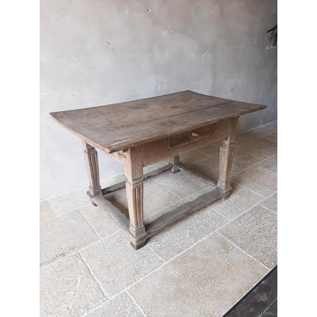 Mid-17th Century Dutch Oak Pay Table For Sale - Image 3 of 10