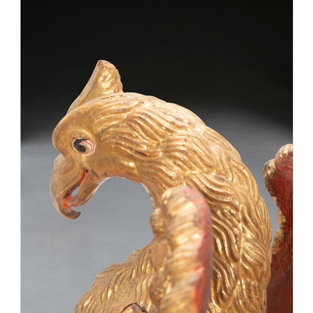 Goldenrod Antique Giltwood Eagles, 1840, Set of 2 For Sale - Image 8 of 12