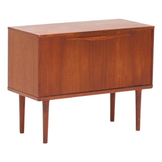 Mid 20th Century Small Drop Front Cabinet in Teak by Lyby Møbler, Attributed For Sale