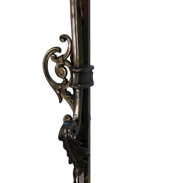 1910s Solid Brass Hanging Lantern Floor Lamps #2610 - a Pair For Sale In Los Angeles - Image 6 of 8