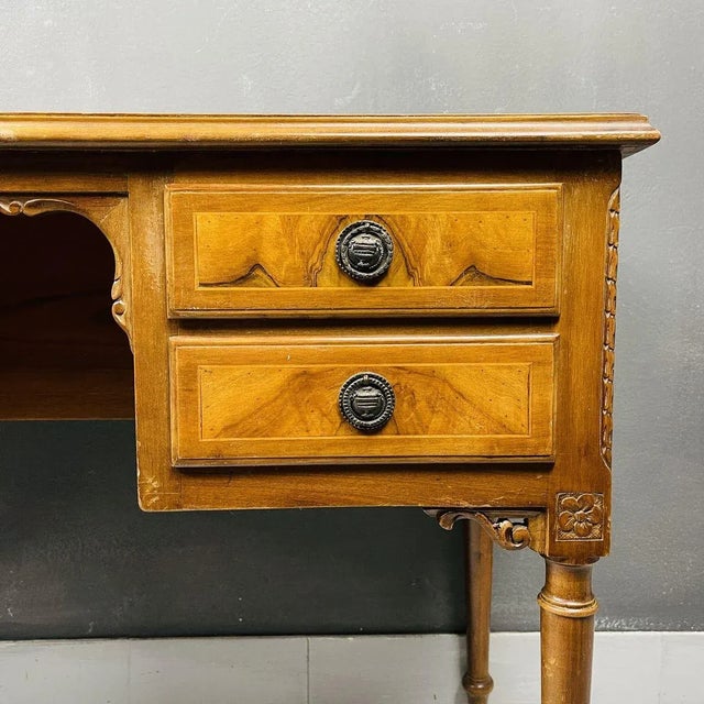 The beautiful sideboard or console table was made in the 50s in Italy. Made of solid wood, plywood. Original fittings. It...