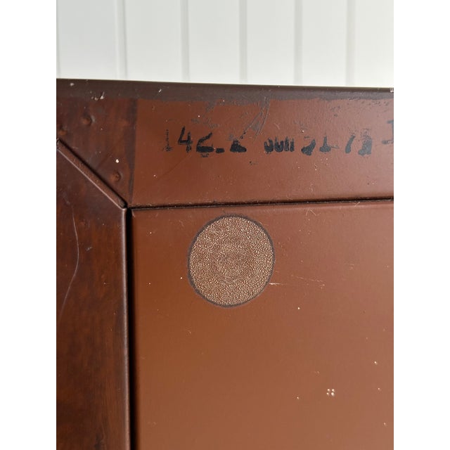 Vintage Norman Bel Geddes for Simmons Steel Chest of Drawers With Brass Pulls, C. 1930s For Sale - Image 16 of 18