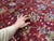 Red Sultani Persian Floral Rug, 4'2" X 6'1" For Sale - Image 9 of 12