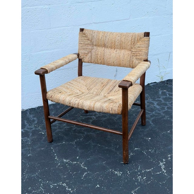 Vintage Woven Rush Lounge Chair in the Style Mel Smilow For Sale - Image 9 of 10