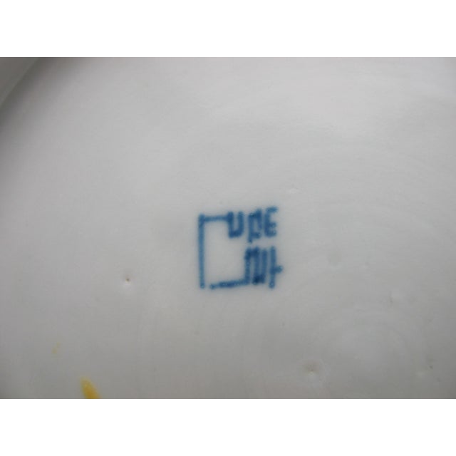Japanese Blue & White Sansu Sometsuke Mountain Landscape Village Plate Set of 3 For Sale - Image 11 of 11